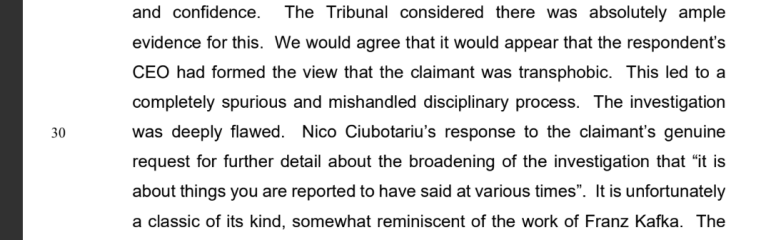 Reports Roz Adams successful in her action against Edinburgh Rape Crisis Centre