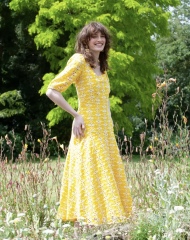 Yellow wedding guest dress
