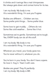 I've just read the 'terrorist propaganda' "My Body is Me" and...