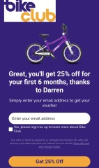 Bikeclub - never have to buy your kids a bike again exchange as they grow 😀 get 25% off for 6 months