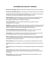 New book coming out! "The Women Who Wouldn't Wheesht"