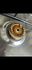 Stained gas burner - what cleaning products to use