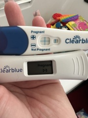 Clue blue positive but faint line on strip