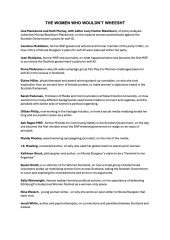 New book coming out! "The Women Who Wouldn't Wheesht"