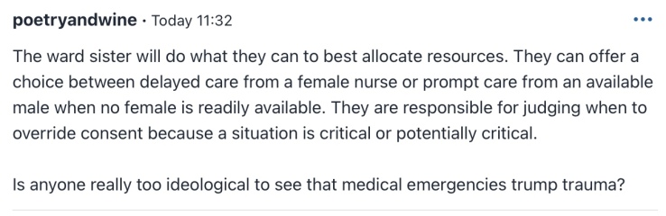 That women should not have to share changing rooms with men