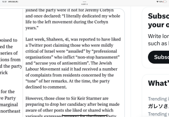 Starmer stabs anothe Black female Labour candidate in the back
