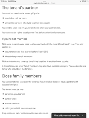 To want my daughter to inherit my council tenancy?