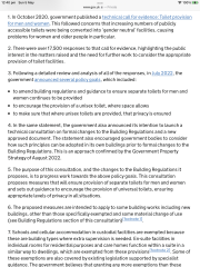 Incorrect guidance on single-sex spaces and gender self-identification - gov.uk asking for examples