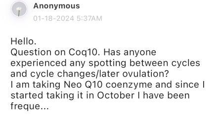 Can CoQ10 delay ovulation?