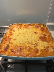 Homemade lasagna.
