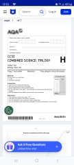 Given incorrect GCSE AQA BIOLOGY exam paper