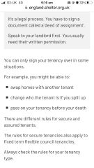 To want my daughter to inherit my council tenancy?