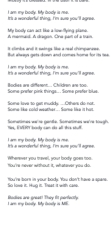 I've just read the 'terrorist propaganda' "My Body is Me" and...