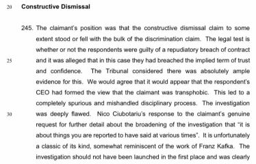 Reports Roz Adams successful in her action against Edinburgh Rape Crisis Centre