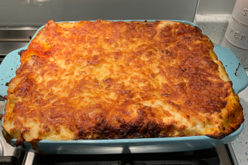 Homemade lasagna.