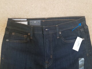 Feeling cross! Ordered Gap jeans (from Next), identical style and size, 18 months apart... look at the difference
