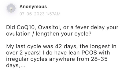 Can CoQ10 delay ovulation?