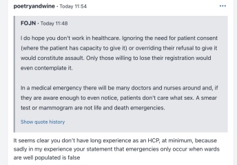 That women should not have to share changing rooms with men