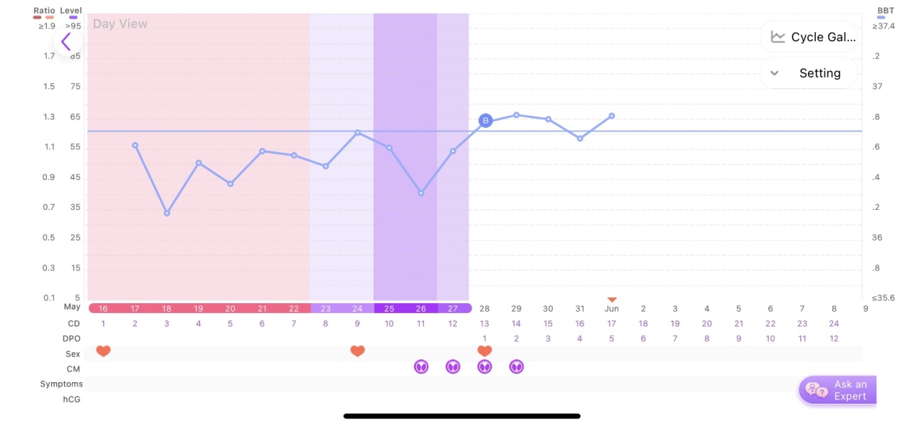 Can anyone help with BBT chart