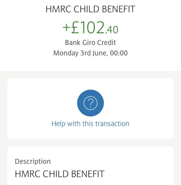 child benefit not paid