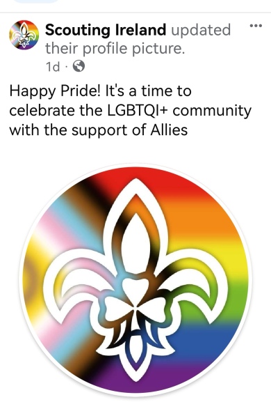Belong 2 linking up with Scouting Ireland. I feel this is extremely inappropriate