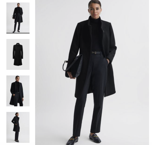 REISS MIA WOOL BLEND MID-LENGTH COAT