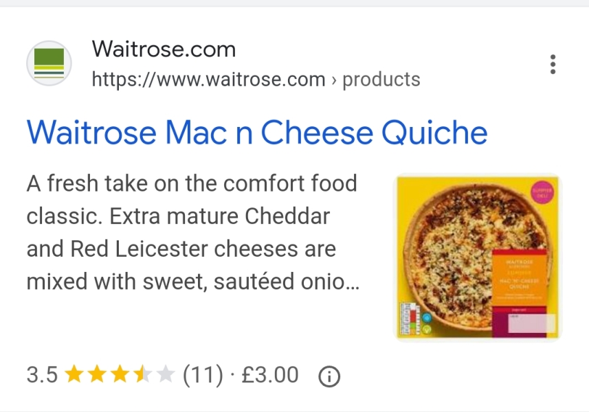 Ate a cold macaroni pie