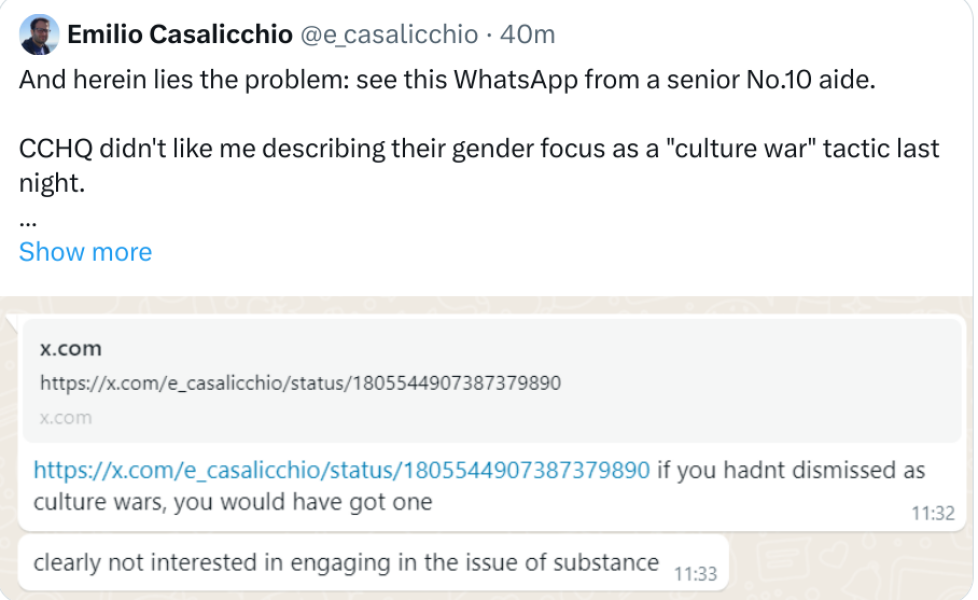 Thread 51 Sunak: A William Hill to die on