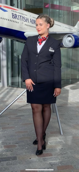 Donning my hard hat for this one - cabin crew appearance