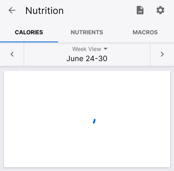 MFP - weekly view not showing