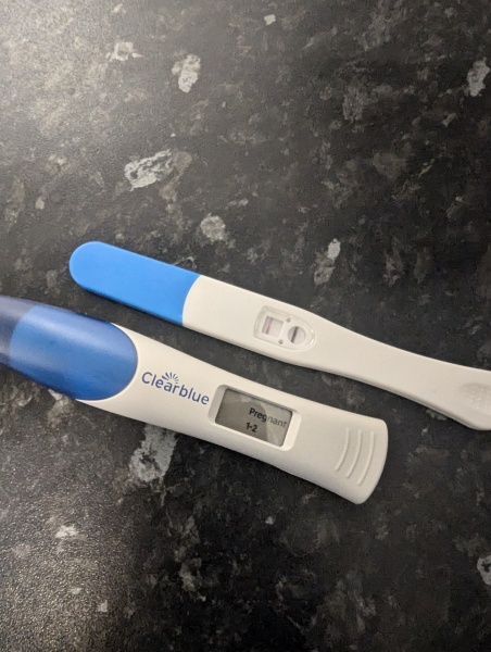 Positive test 2 weeks before period is due