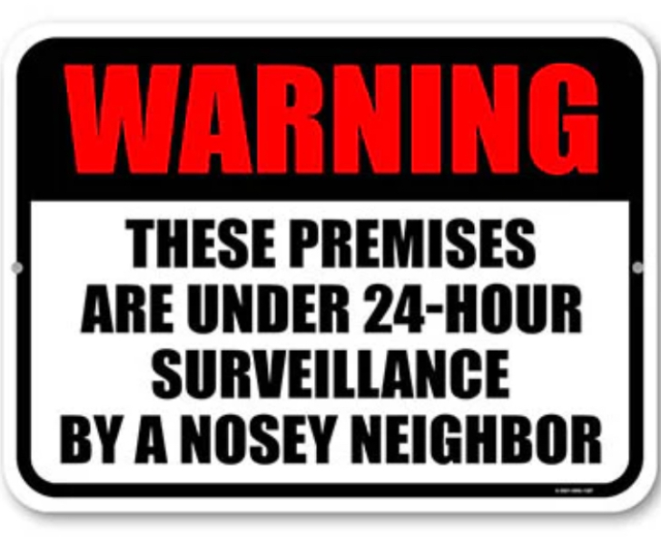 Neighbour staring