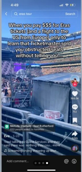 AIBU to myself over stressing about the seating plan at the Taylor Swift Era's tour