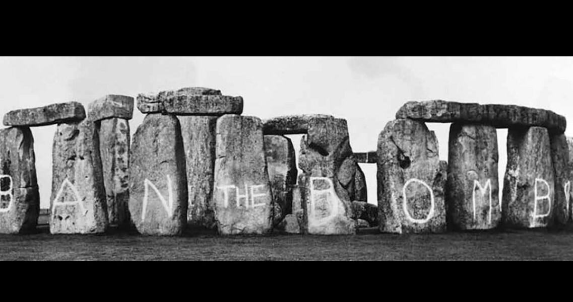 Terrorists' vandalising Stone Henge and trying to force govt policy