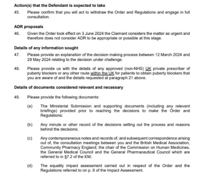 Legal challenge to UK ban of puberty blockers
