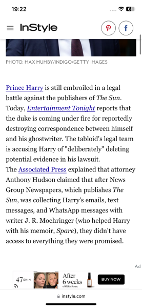 Harry’s litigation