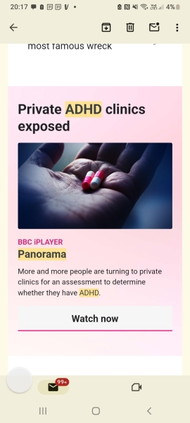 Did you find out that you didn't have ADHD?