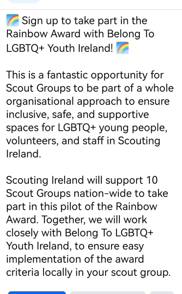 Belong 2 linking up with Scouting Ireland. I feel this is extremely inappropriate