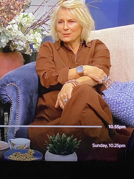 Jennifer Saunders’ dress on Gogglebox