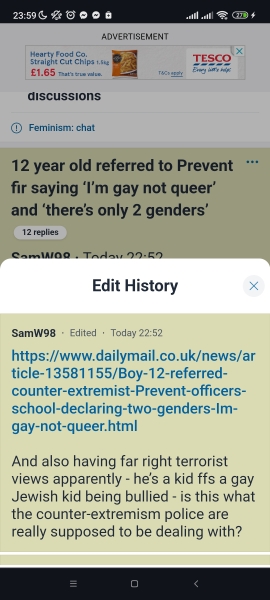 12 year old referred to Prevent fir saying ‘I’m gay not queer’ and ‘there’s only 2 genders’