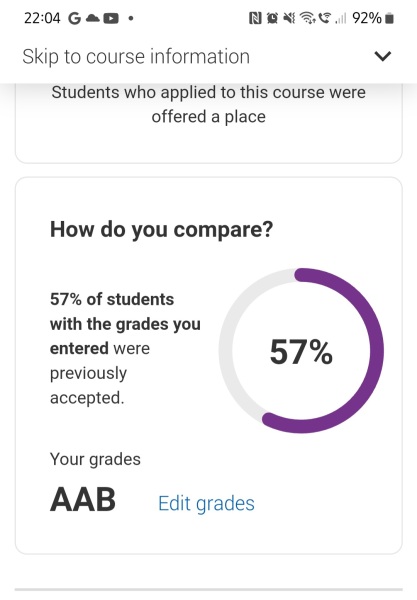 Durham AAB subject offers?