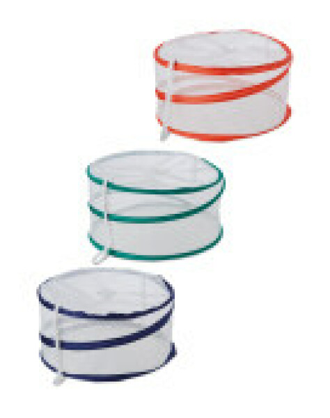 What do people use to cover food from flies, which isn't clingfilm and doesnt take up much storage space?
