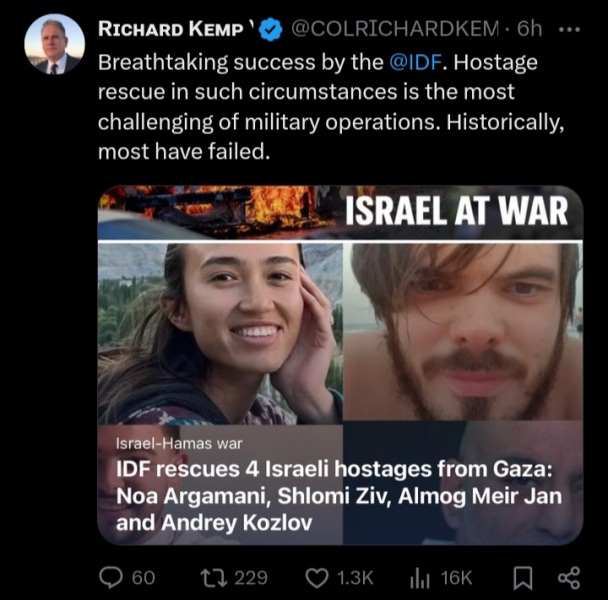 Israel rescues four hostages alive from Gaza who were captured by Hamas at Nova music festival on October 7 - including girl seen kidnapped on back of motorbike