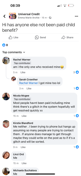 child benefit not paid