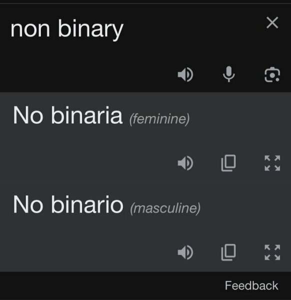 A male 'non binary' person gains a female GRC.