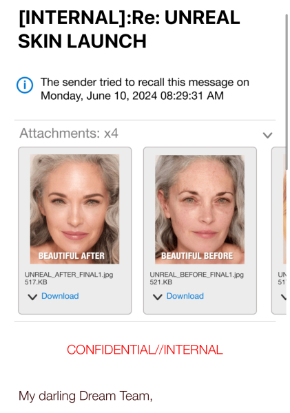 Who else got the Charlotte Tilbury email meant for internal people only?