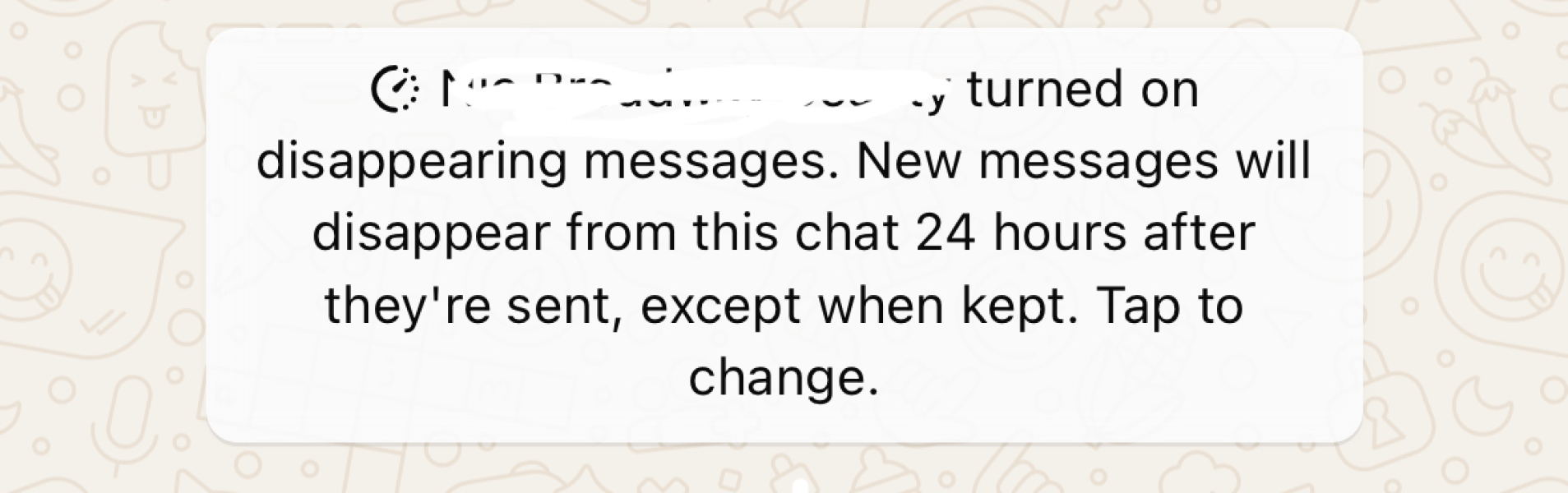 Disappearing messages
