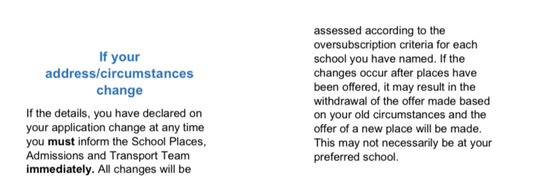 School removing my daughters place