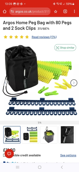 Leaving pegs on washing line?