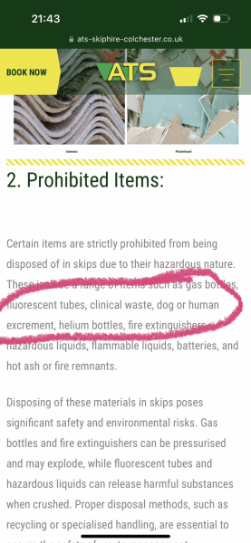 Don't throw your poo bags into people's skips